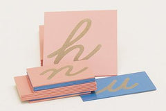 Sandpaper Letters, Cursive